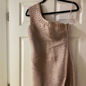 BCBG rose gold mini dress size 6